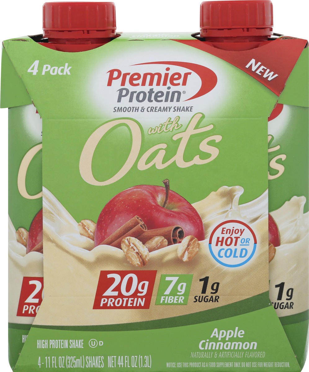 slide 7 of 13, Premier Protein 4 Pack with Oats Apple Cinnamon High Protein Shake 4 ea, 4 ct