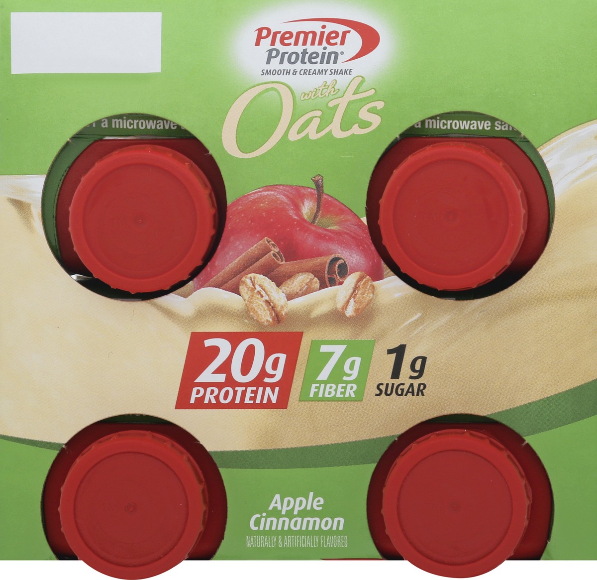 slide 10 of 13, Premier Protein 4 Pack with Oats Apple Cinnamon High Protein Shake 4 ea, 4 ct