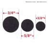 slide 25 of 25, Super Sliders Assorted Self-Stick Felt Furniture Pads for Hardwood, Brown, 46 ct