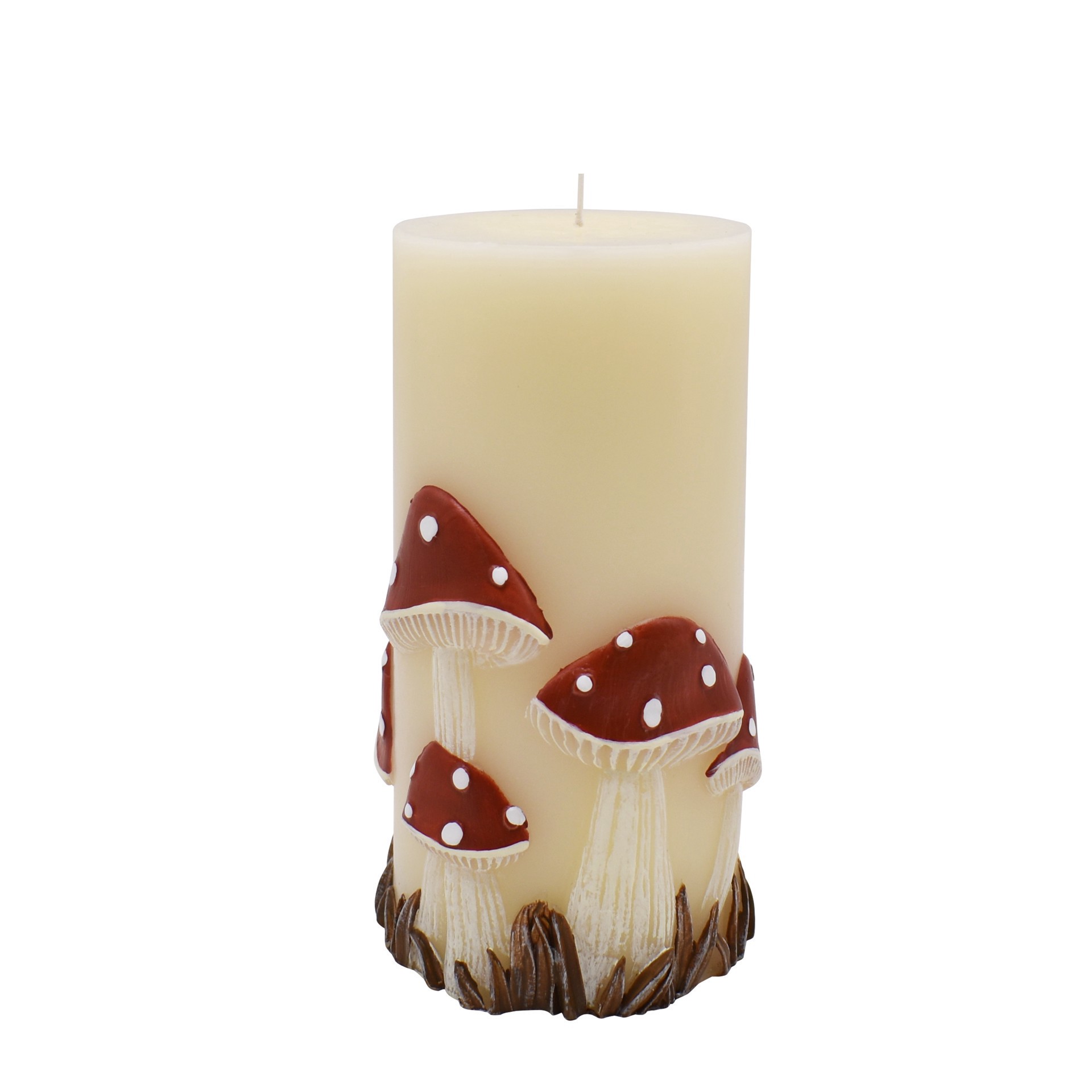 slide 3 of 3, 3" X 6" Mushroom Pillar Candle By Ashland, 3 in x 6 in