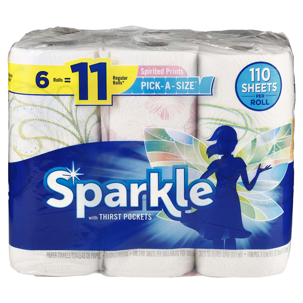 slide 1 of 1, Sparkle Paper Towels 6 ea, 6 ct