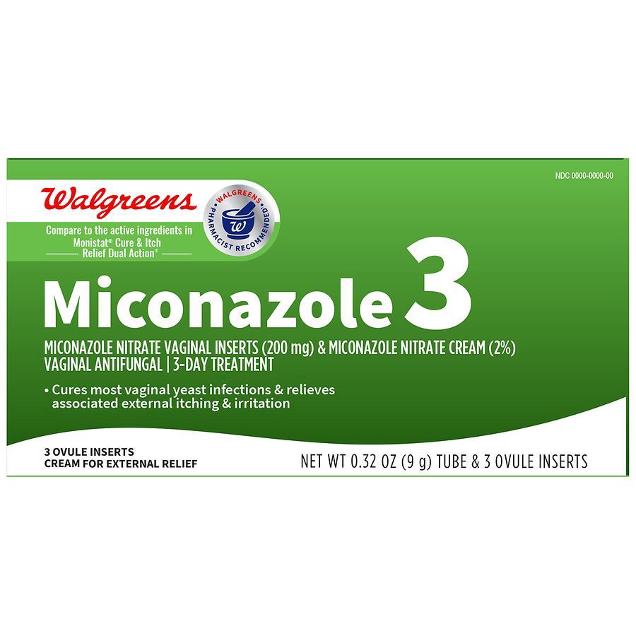 slide 1 of 5, Walgreens Miconazole 3-Day Vaginal Antifungal Treatment, 1 ct