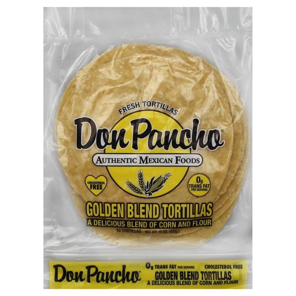 slide 1 of 1, Don Pancho Tortillas Golden Blend Bag, 10 ct; 15 oz