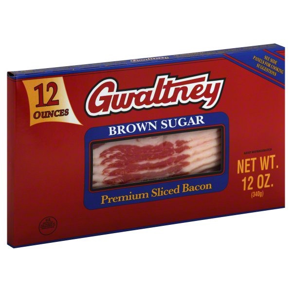 slide 1 of 1, Gwaltney Brown Sugar Premium Sliced Bacon, 12 oz