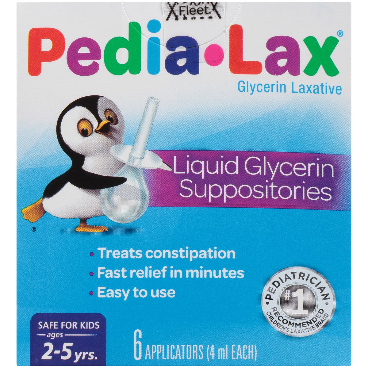 slide 7 of 10, Pedia-Lax Laxative Liquid Glycerin Suppositories for Kids, Ages 2-5, 6 Count, 6 ct