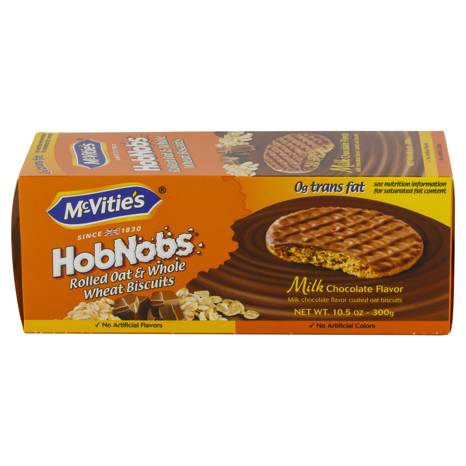slide 2 of 4, McVitie's Hobnobs Rolled Oat & Whole Milk Chocolate Flavor Coating Wheat Biscuits 10.5 oz, 8.8 oz