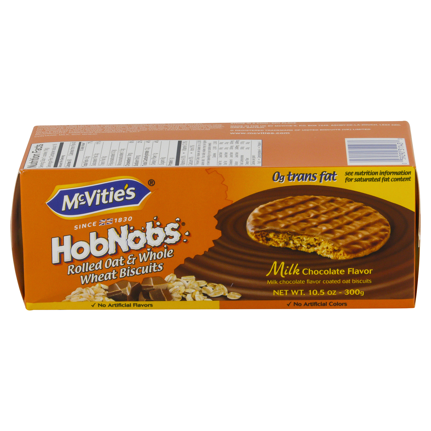 slide 3 of 4, McVitie's Hobnobs Rolled Oat & Whole Milk Chocolate Flavor Coating Wheat Biscuits 10.5 oz, 8.8 oz