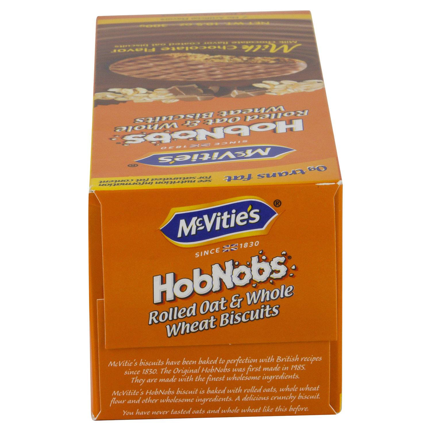 slide 4 of 4, McVitie's Hobnobs Rolled Oat & Whole Milk Chocolate Flavor Coating Wheat Biscuits 10.5 oz, 8.8 oz