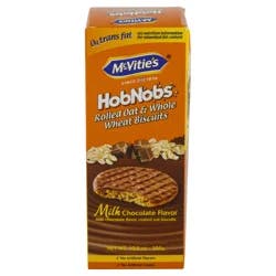 McVitie's Hobnobs Rolled Oat & Whole Milk Chocolate Flavor Coating Wheat Biscuits 10.5 oz