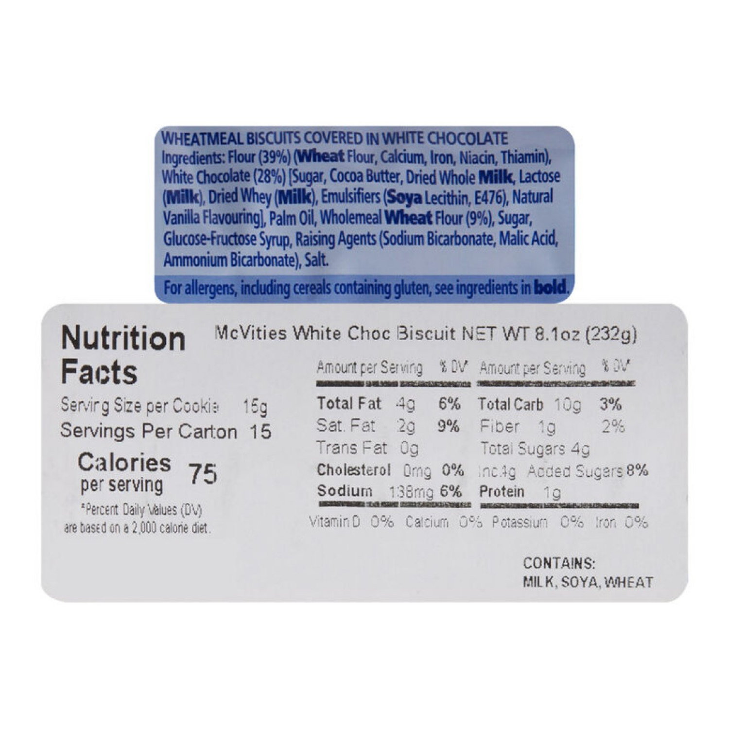 slide 2 of 2, McVitie's Digestives with White Vanilla Coating Wheat Biscuits 8.2 oz, 8.2 oz