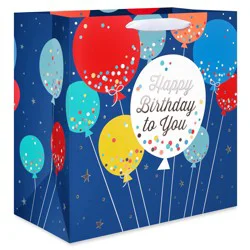 American Greetings Jumbo Blue Birthday Square Balloon Bag
