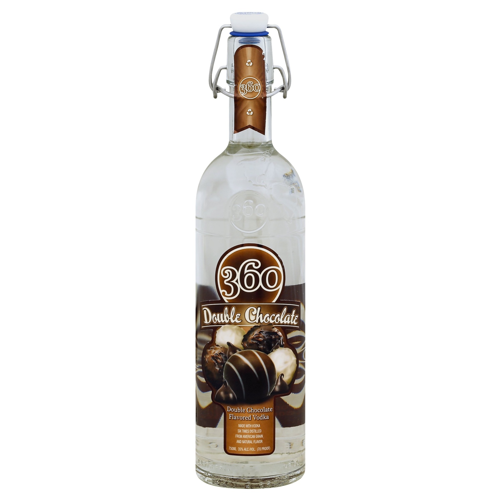 slide 1 of 1, 360 Vodka Vodka, Double Chocolate Flavored, 750 ml