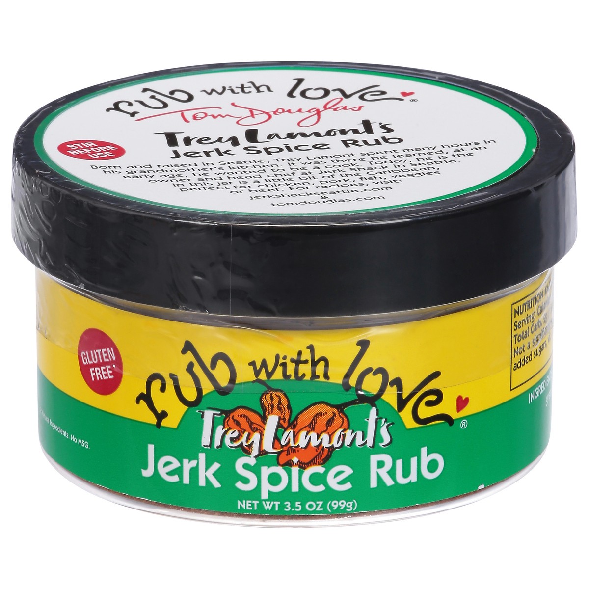 slide 10 of 14, Rub with Love Jerk Treylamont's Spice Rub 3.5 oz, 