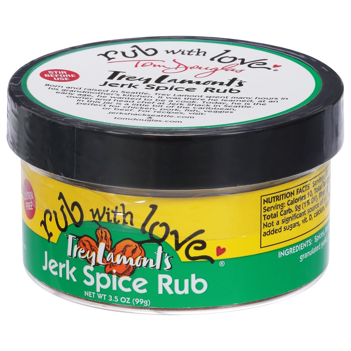 slide 4 of 14, Rub with Love Jerk Treylamont's Spice Rub 3.5 oz, 