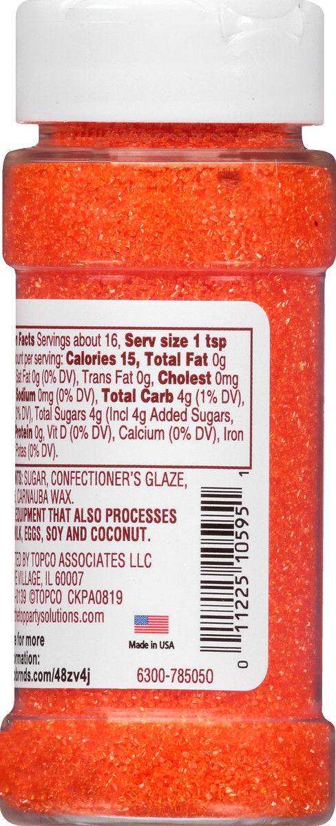 slide 14 of 14, Over The Top Decorating Really Orange Sanding Sugar 2.3 oz, 2.3 oz