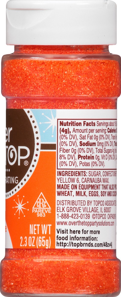 slide 10 of 14, Over The Top Decorating Really Orange Sanding Sugar 2.3 oz, 2.3 oz