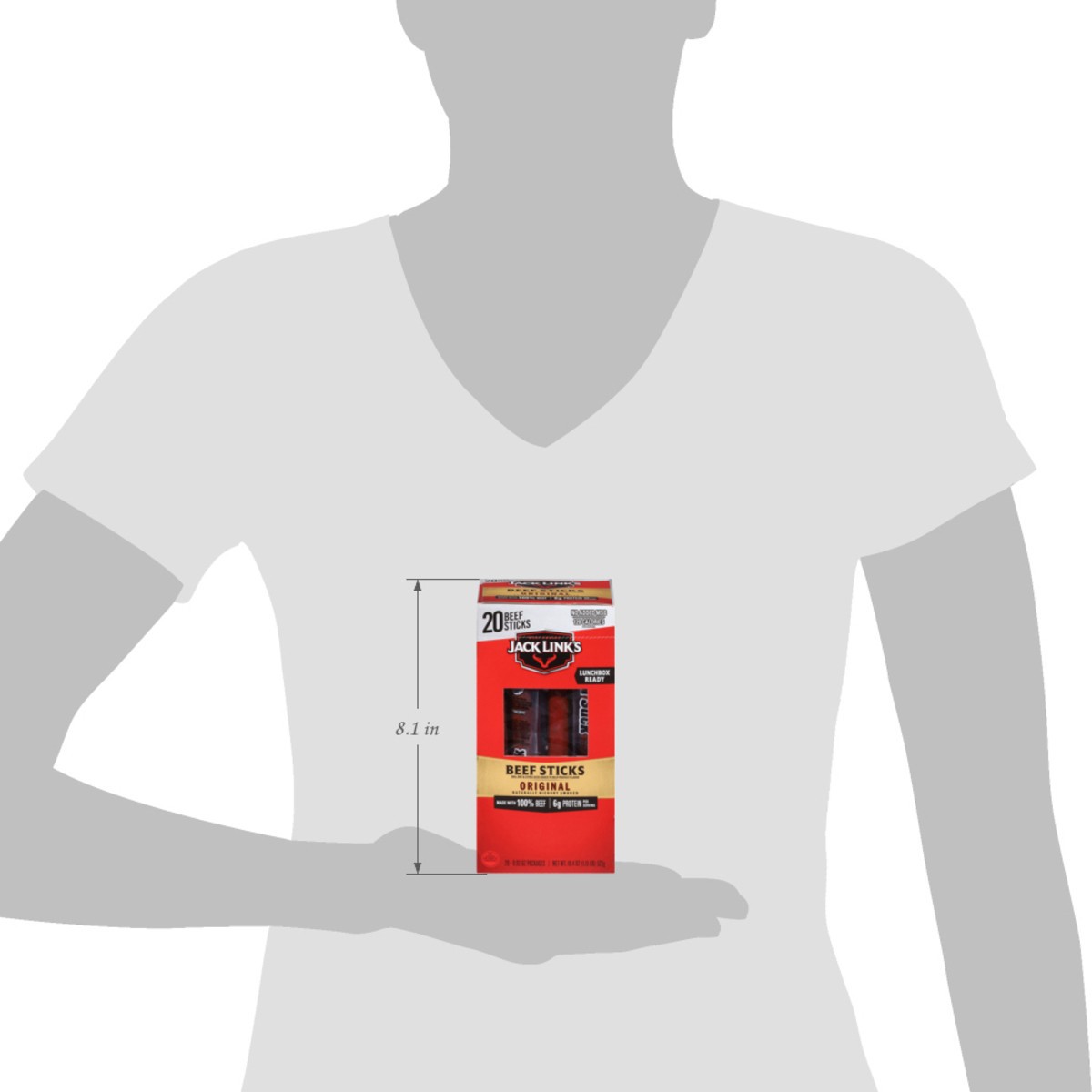 slide 10 of 14, Jack Link's Original Beef Sticks 20 - 0.92 oz Packages, 20 ct