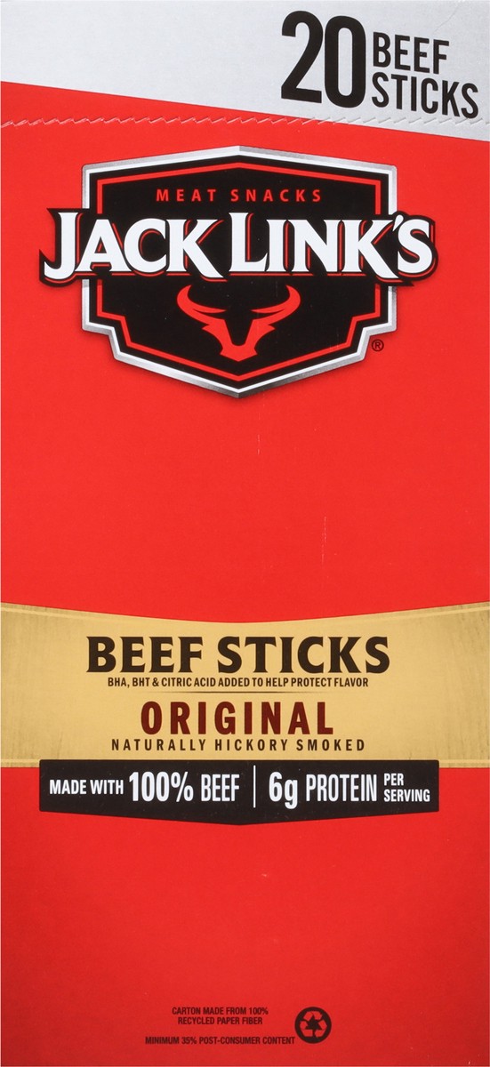 slide 11 of 14, Jack Link's Original Beef Sticks 20 - 0.92 oz Packages, 20 ct