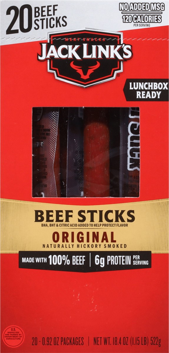 slide 12 of 14, Jack Link's Original Beef Sticks 20 - 0.92 oz Packages, 20 ct
