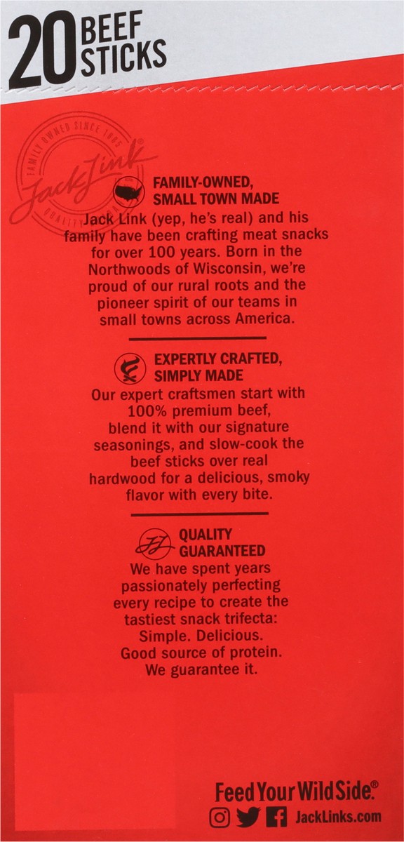 slide 6 of 14, Jack Link's Original Beef Sticks 20 - 0.92 oz Packages, 20 ct