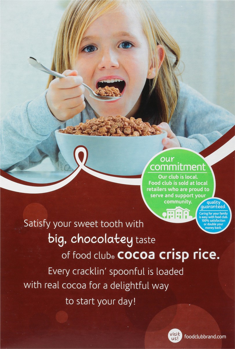 slide 13 of 14, Food Club Cocoa Crisp Rice Cereal 11 oz, 11 oz