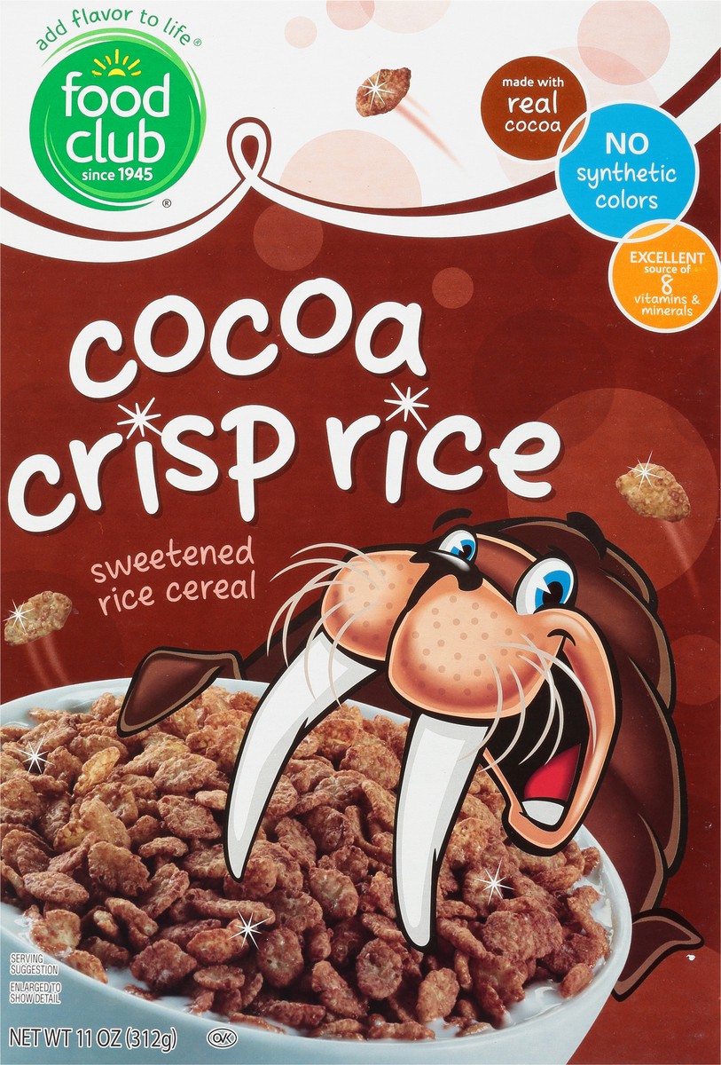 slide 5 of 14, Food Club Cocoa Crisp Rice Cereal 11 oz, 11 oz