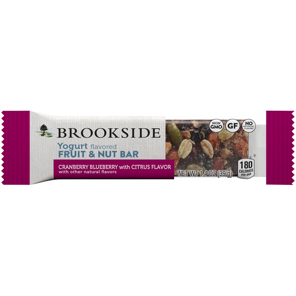 slide 1 of 1, Brookside Cranberry Blueberry & Citrus Yogurt Fruit & Nut Bars, 5.6 oz