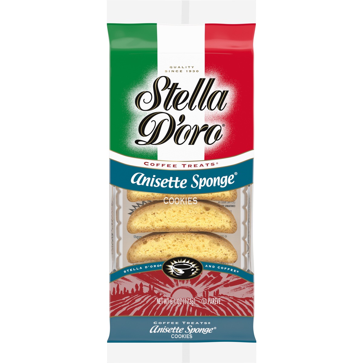 slide 1 of 5, Stella d'Oro Cookies, Anisette Sponge Cookies Coffee Treats, 6.1 Oz, 6.1 oz