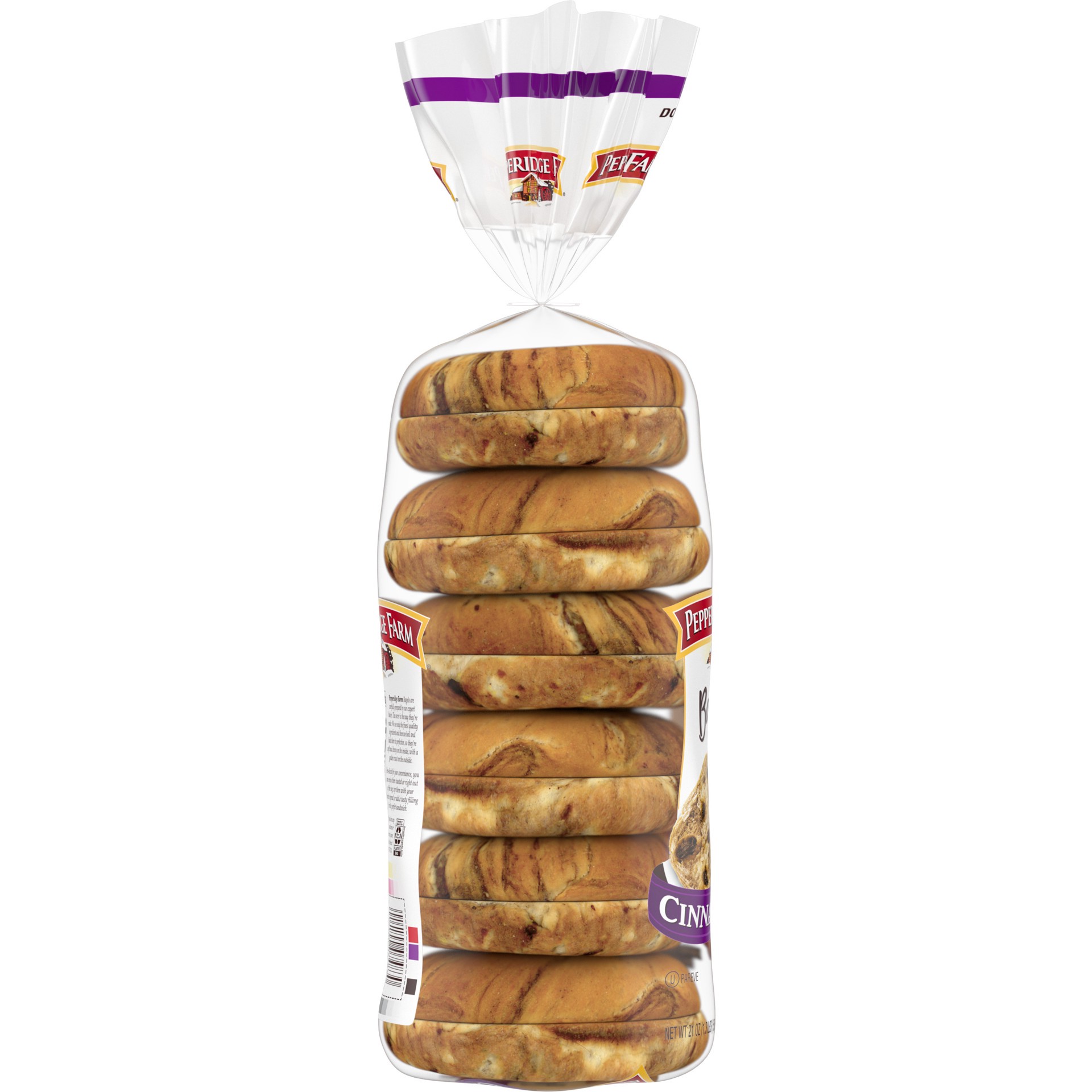 slide 2 of 5, Pepperidge Farm Cinnamon Raisin Bagels, 6-pack, 21 oz. Bag, 21 oz