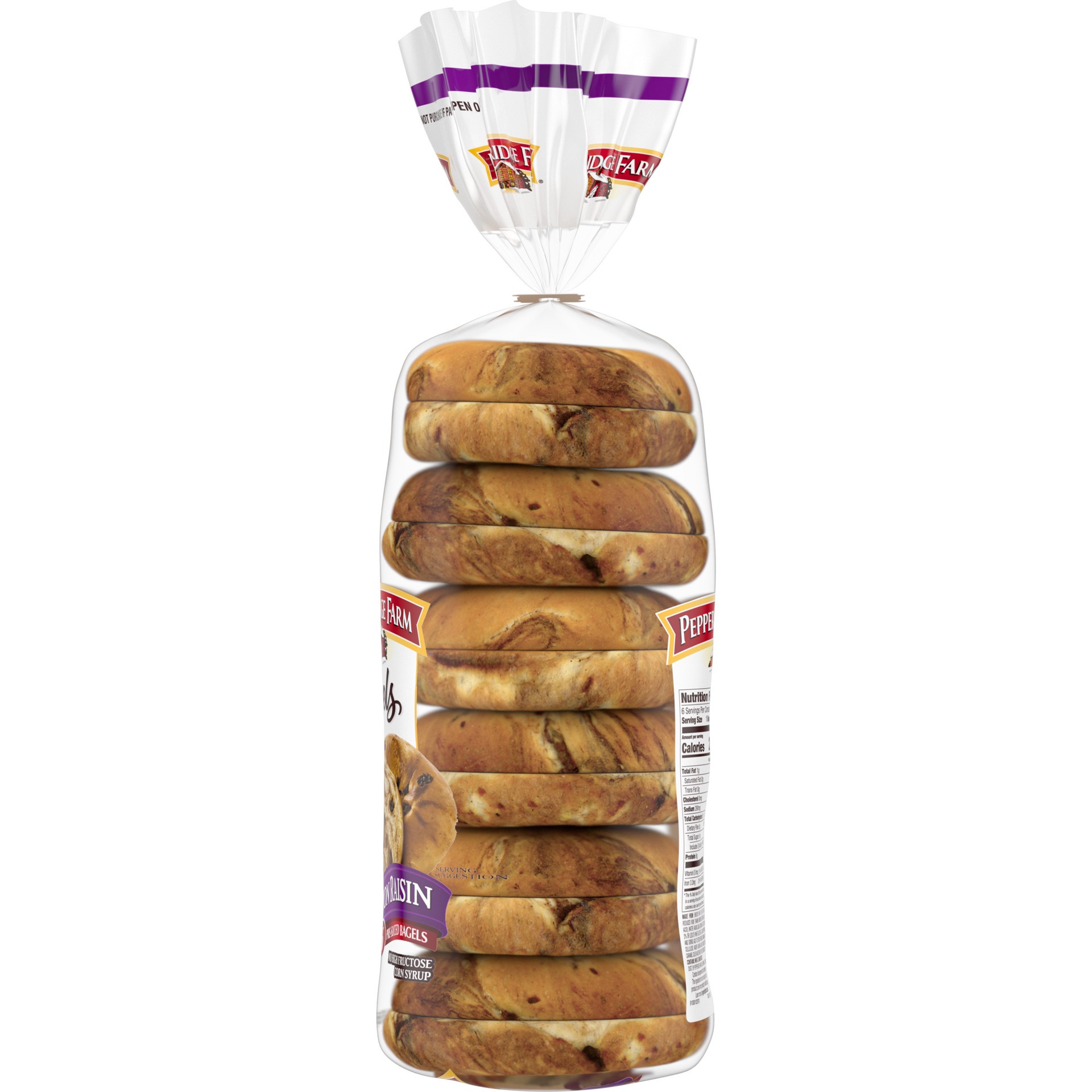 slide 3 of 5, Pepperidge Farm Cinnamon Raisin Bagels, 6-pack, 21 oz. Bag, 21 oz