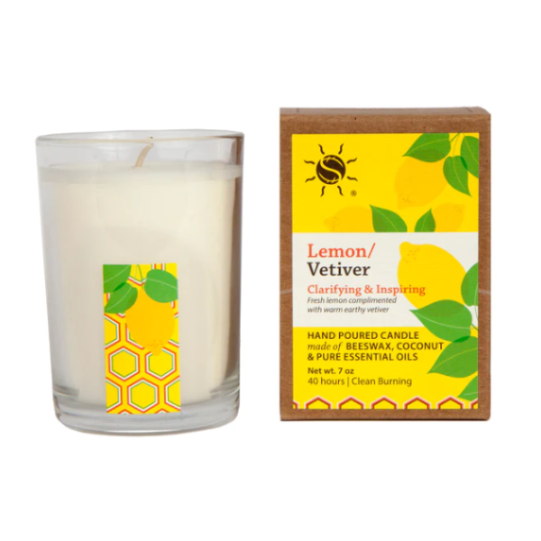 slide 1 of 1, Sunleaf Lemon Vetiver Candle, 1 ct