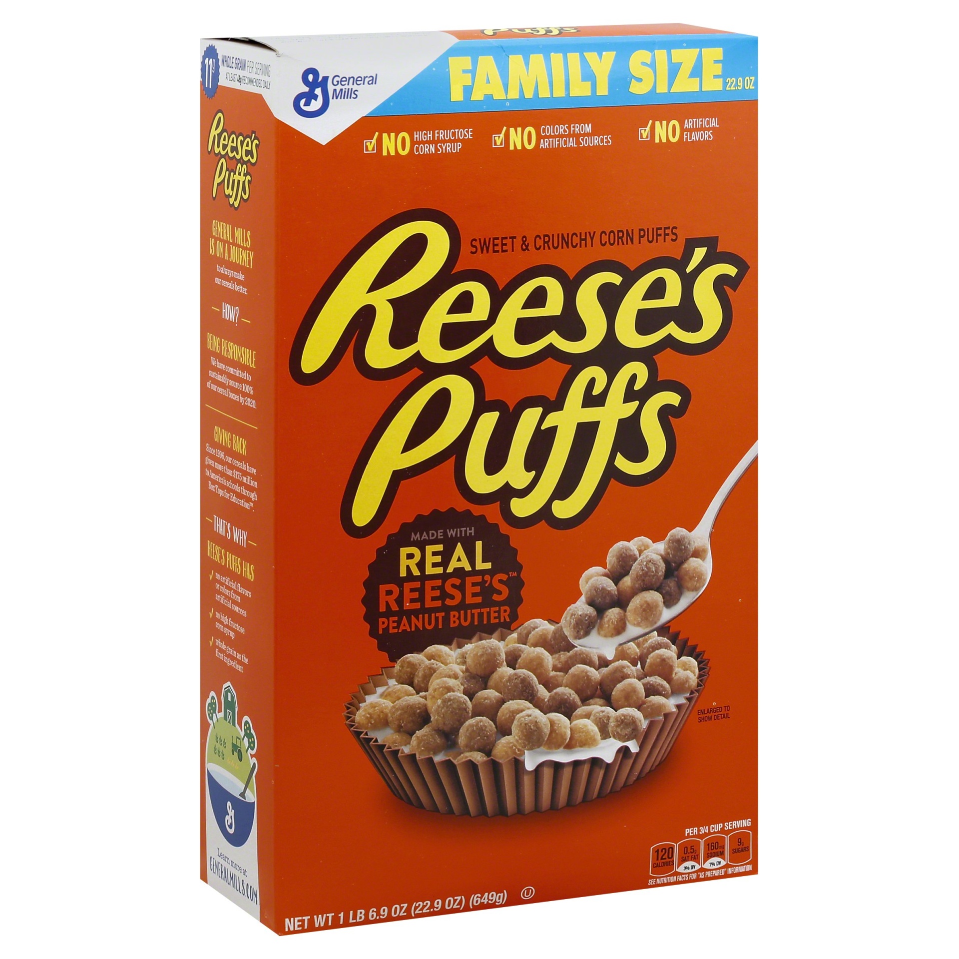 slide 1 of 1, Reese's Puffs Cereal - General Mills, 22.9 oz