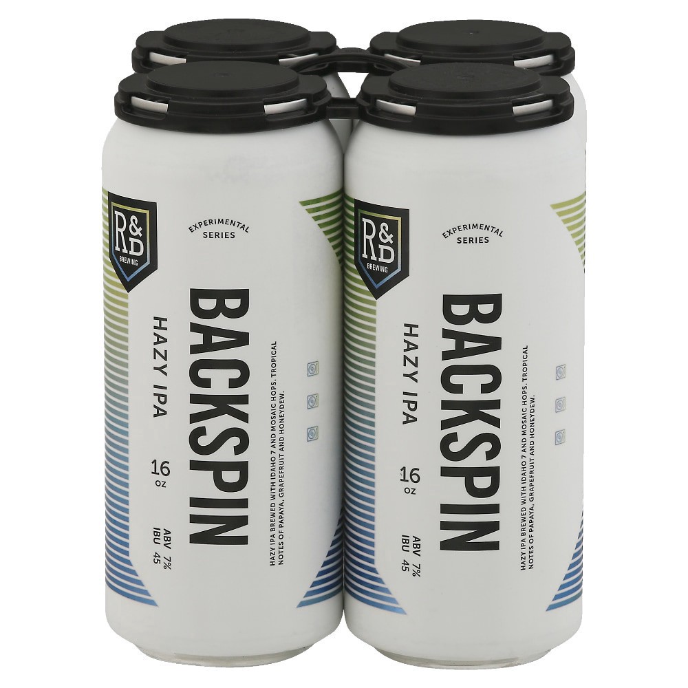 slide 2 of 6, R&D Brewing Backspin Hazy Ipa, 4 ct; 16 oz