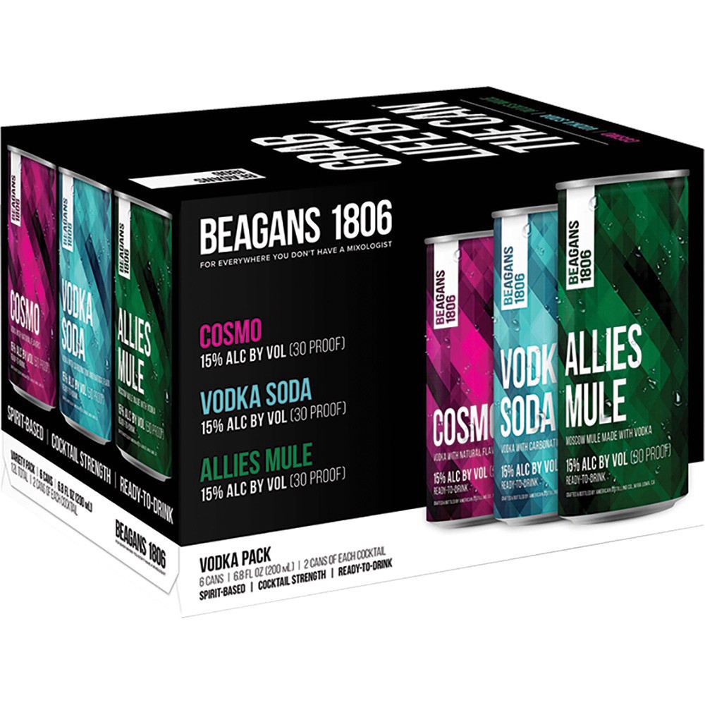 slide 1 of 1, Beagans 1806 Variety Vodka Pack, 6 ct; 200 ml