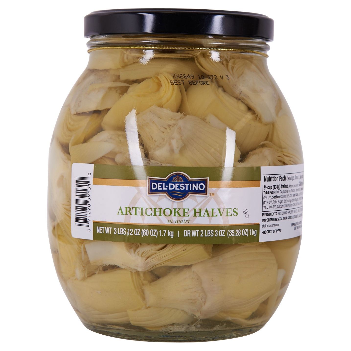 slide 1 of 2, Del Destino Artichoke Halves In Water, 