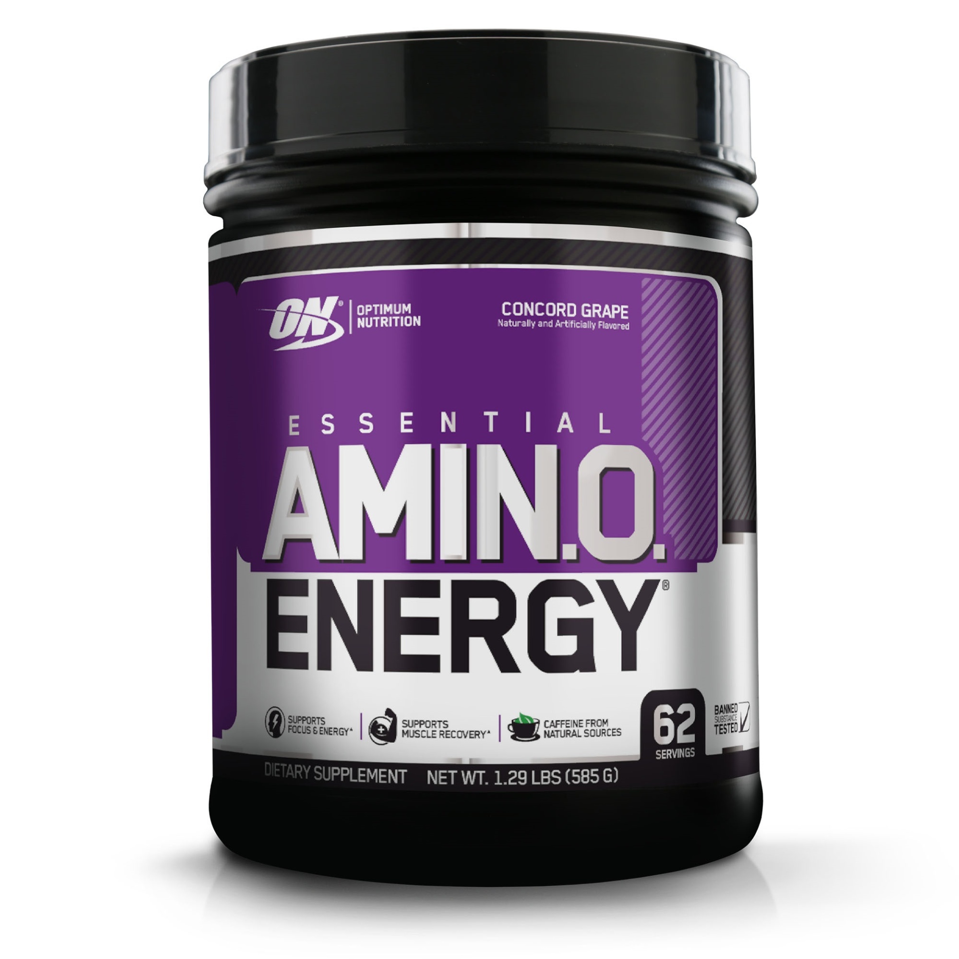 slide 1 of 3, Optimum Nutrition Amin.O. Energy - Strawberry Burst, 