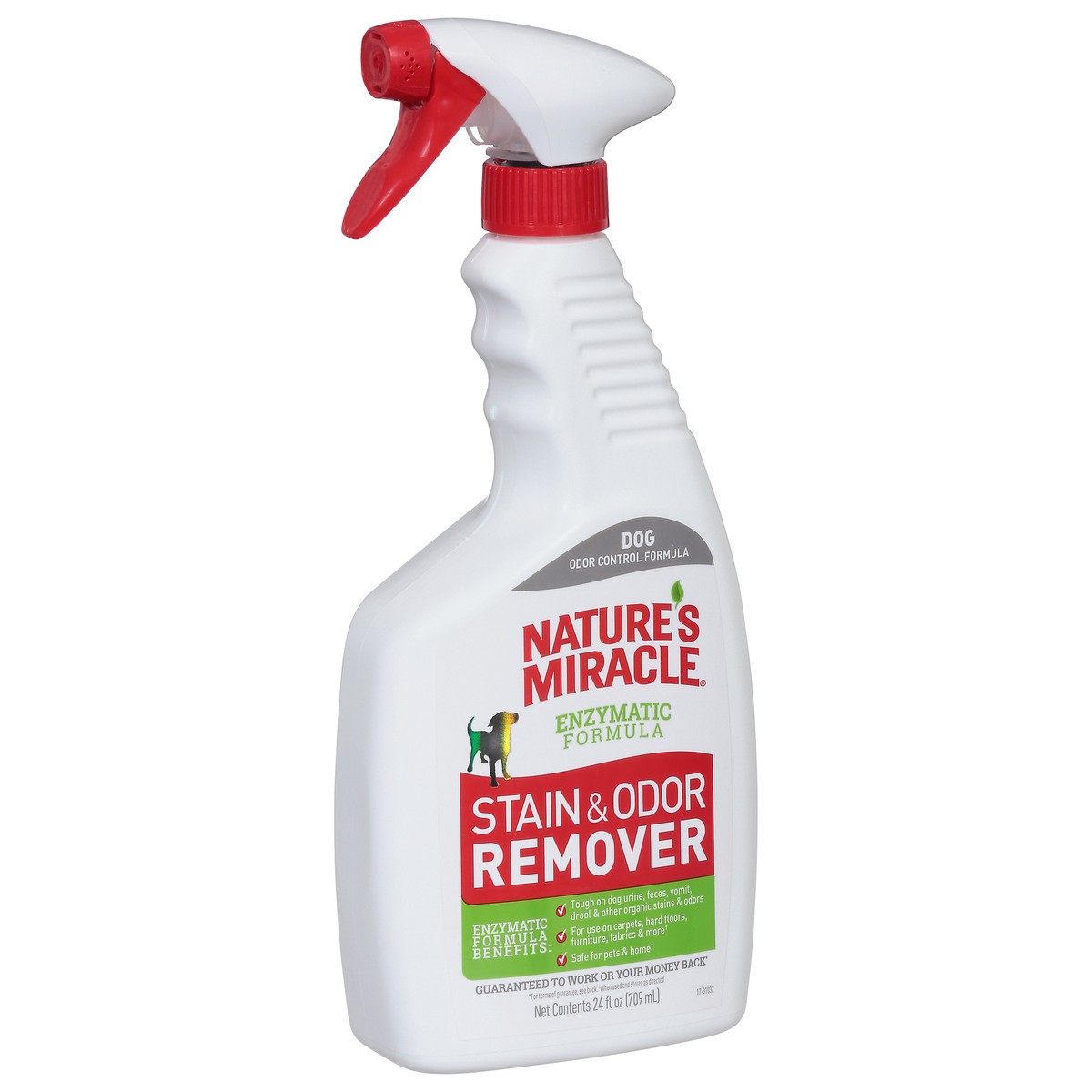 slide 3 of 9, Nature's Miracle Dog Stain & Odor Remover Spray, 24 oz