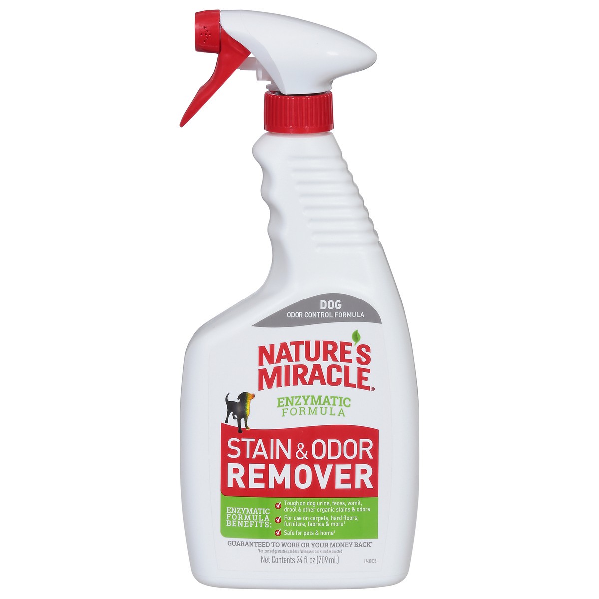 slide 1 of 9, Nature's Miracle Dog Stain & Odor Remover Spray, 24 oz