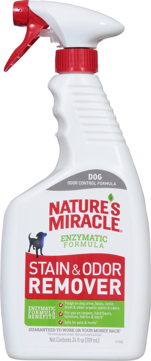 slide 4 of 9, Nature's Miracle Dog Stain & Odor Remover Spray, 24 oz