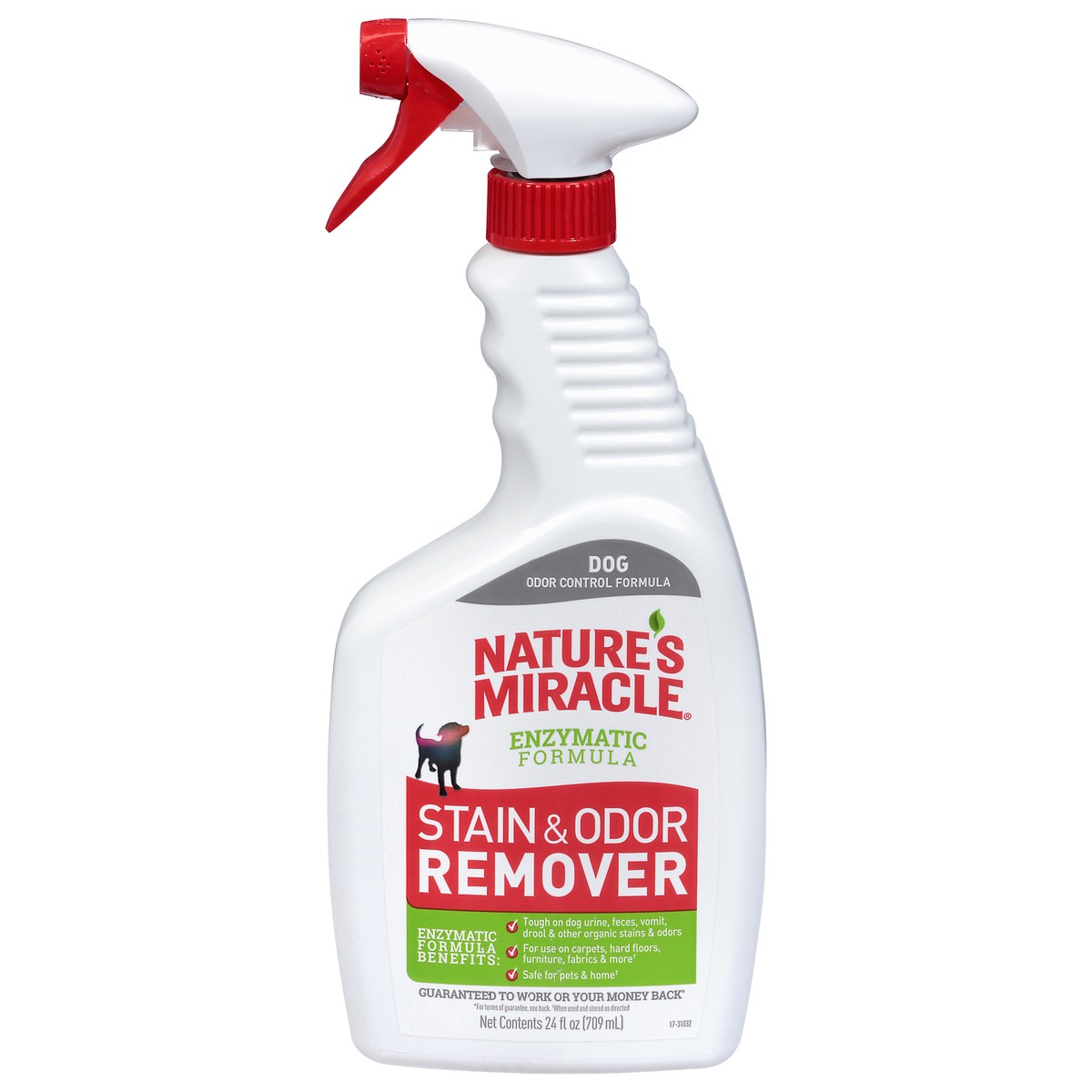 slide 1 of 9, Nature's Miracle Dog Stain & Odor Remover Spray, 24 oz