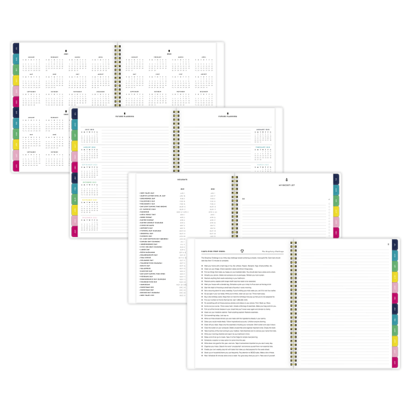 slide 6 of 8, At-A-Glance Simplified By Emily Ley Academic Weekly/Monthly Planner, 8-1/2'' X 11'', Thin Happy Stripe, July 2021 To June 2022, El60-905A, 1 ct