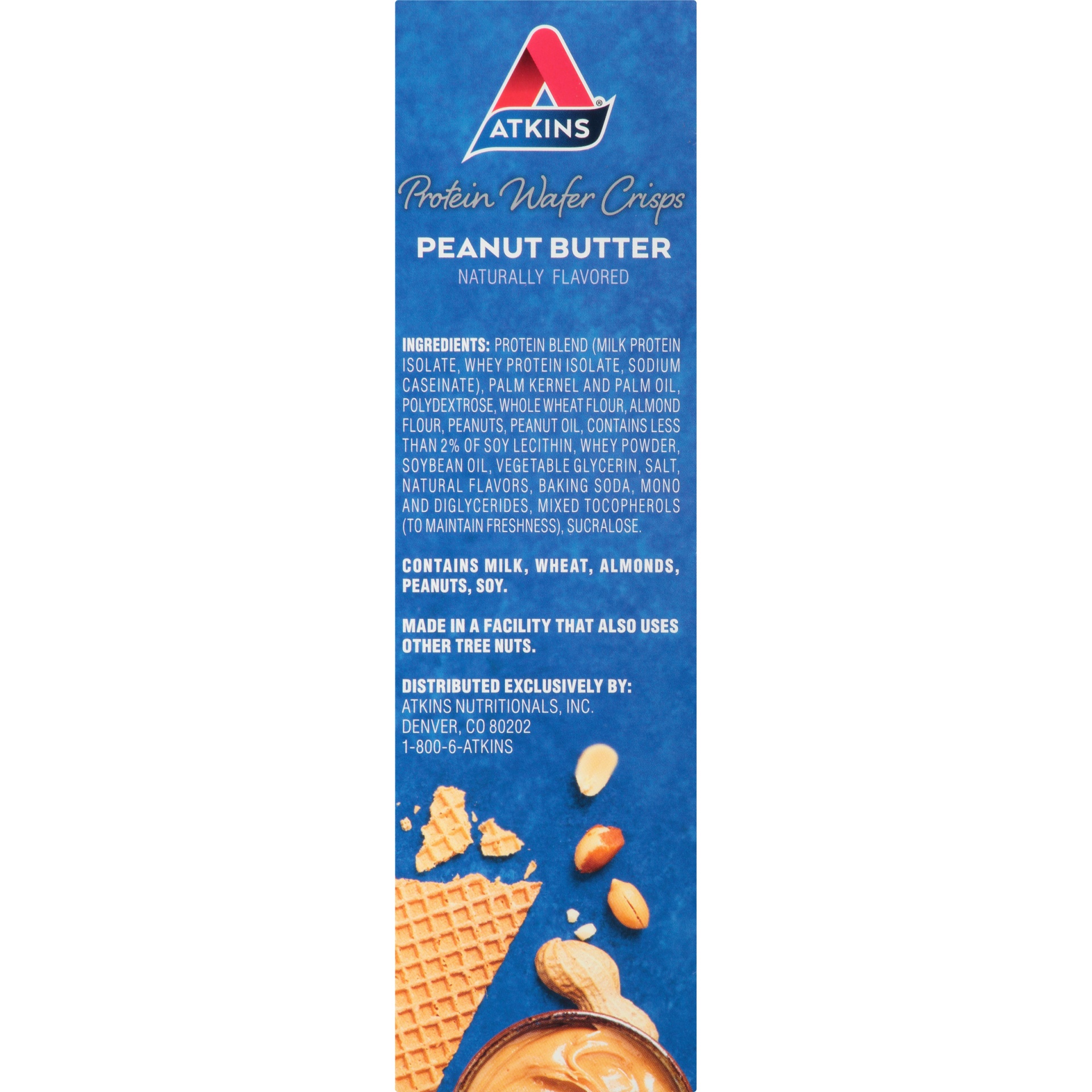 slide 3 of 8, Atkins Protein Wafer Crisps, Peanut Butter, 5 ct