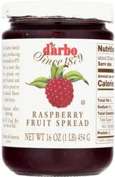 d'Arbo Raspberry Fruit Spread 16 oz