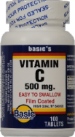 slide 1 of 1, Basic Vitamin C Tablets, 100 ct