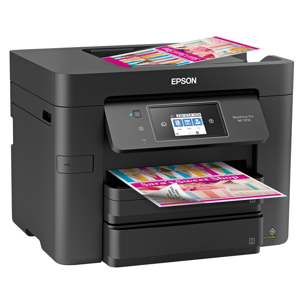 slide 4 of 5, Epson WF3733 Inkjet Printer, 1 ct