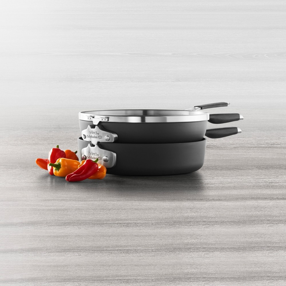 Select by Calphalon Space-Saving Hard Anodized Nonstick Pots and