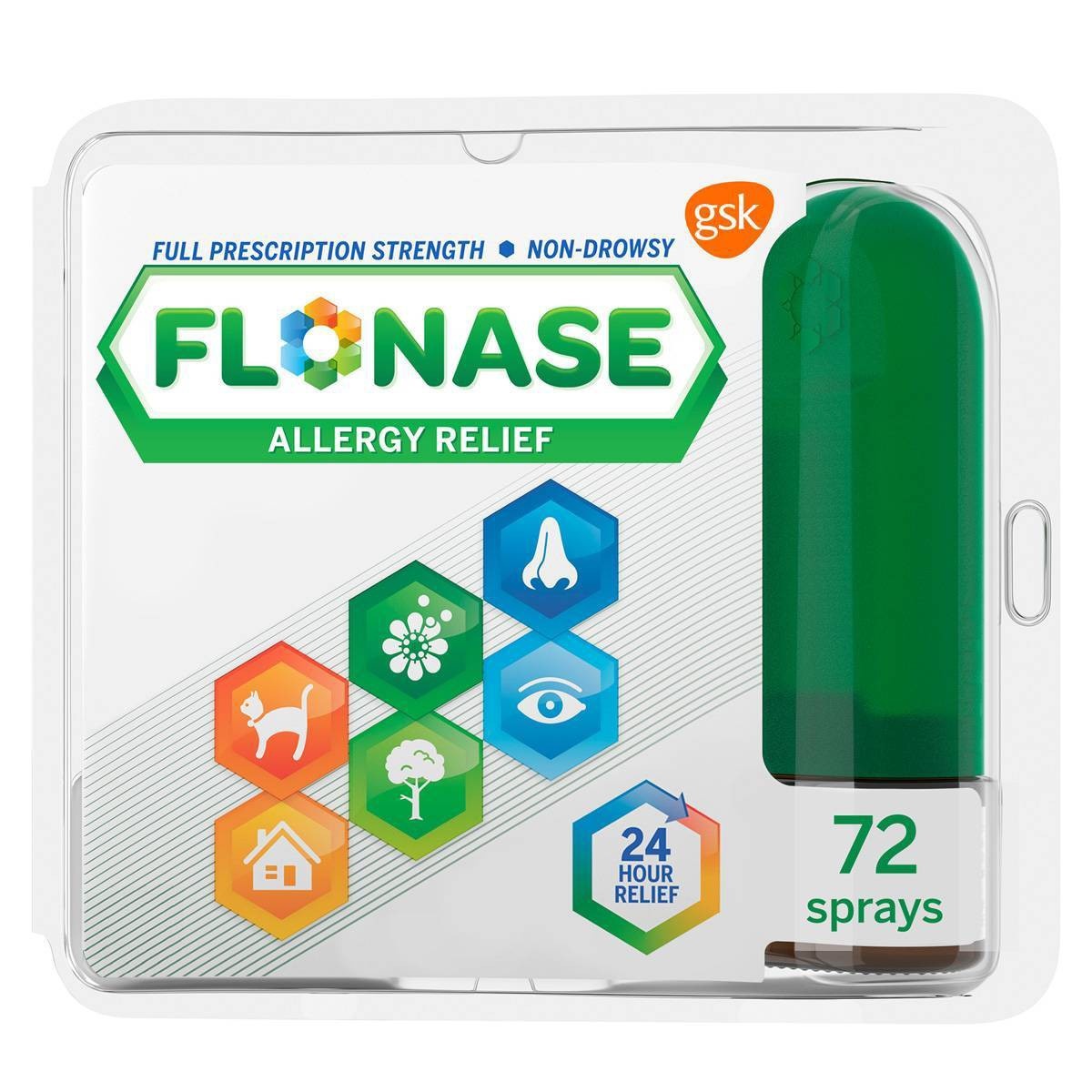 slide 1 of 4, Flonase 24Hour Allergy Relief Nasal Spray, 0.38 fl oz
