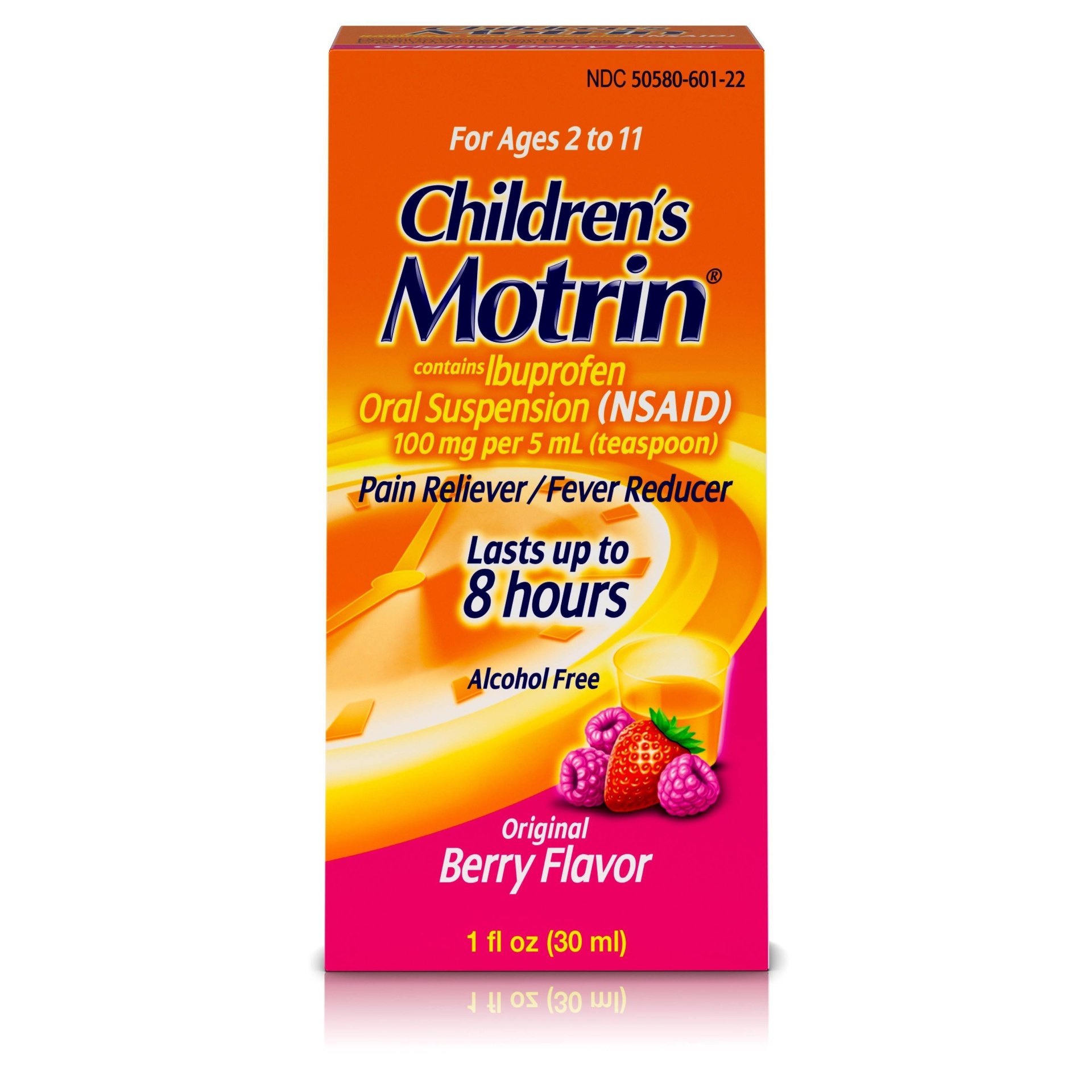 slide 1 of 8, Children's Motrin Pain Reliever/Fever Reducer Liquid - Ibuprofen (NSAID) - Berry - 1 fl oz, 1 fl oz