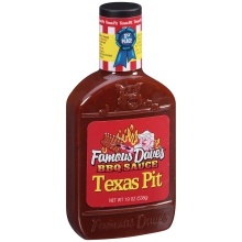 slide 1 of 1, Famous Dave's BBQ Sauce Texas Pit, 1.58 oz