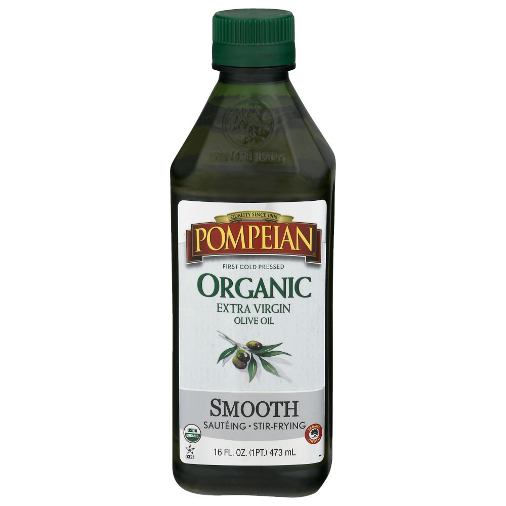 slide 3 of 4, Pompeian Organic Smooth Extra Virgin Olive Oil, 16 oz